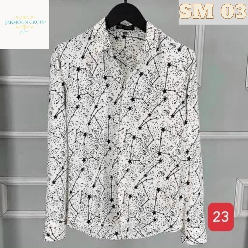 Áo Sơ Mi Nam [FREESHIP] Sơ Mi Nam Đen SM03JM Tay ngắn Wash Trắng -Đen Họa Tiết Vết Cắt Mẫu Hot Trend Mới Nhất JM