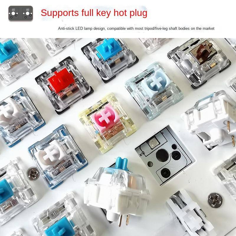 MK61 Mechanical keyboard Bàn phím cơ 61 phím RGB Bluetooth 2.4g ba chế độ có dây mới 2021 60%