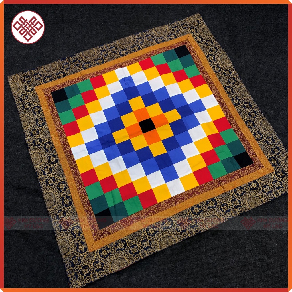 Khăn Trải Bàn Thờ Khăn Trang Trí Bàn Thờ Mật Tông [Kim Cương Hỷ Lạc] Ngũ Sắc