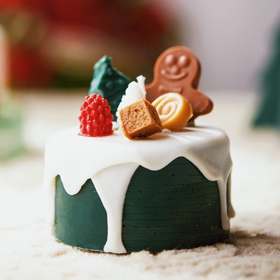 BÁNH NẾN THƠM RETRO QUÀ TẶNG GIÁNG SINH/SINH NHẬT - SOYWAX CAKE CANDLE