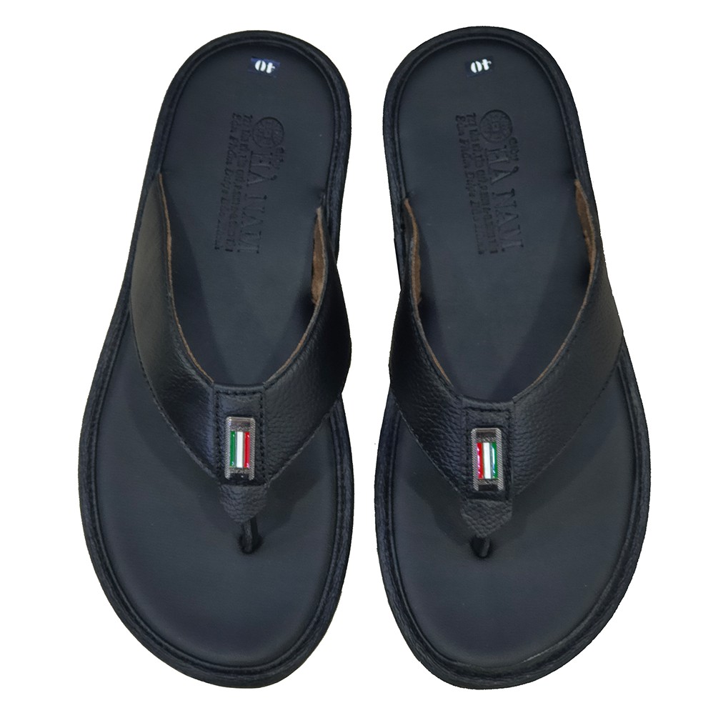 Dép xỏ ngón nam TiTi ĐÔ da bò thật cao cấp DNA2143a