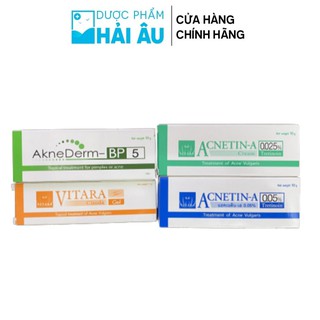 Gel giảm mụn ẩn, chống lão hóa Tretinoin Acnetin A Vitara Aknederm Cream 10g