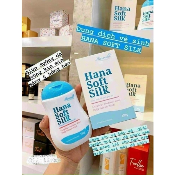 Dung Dịch Vệ Sinh Phụ Nữ Hana Soft Silk Hanayuki chăm sóc bé khử thâm làm Hồng