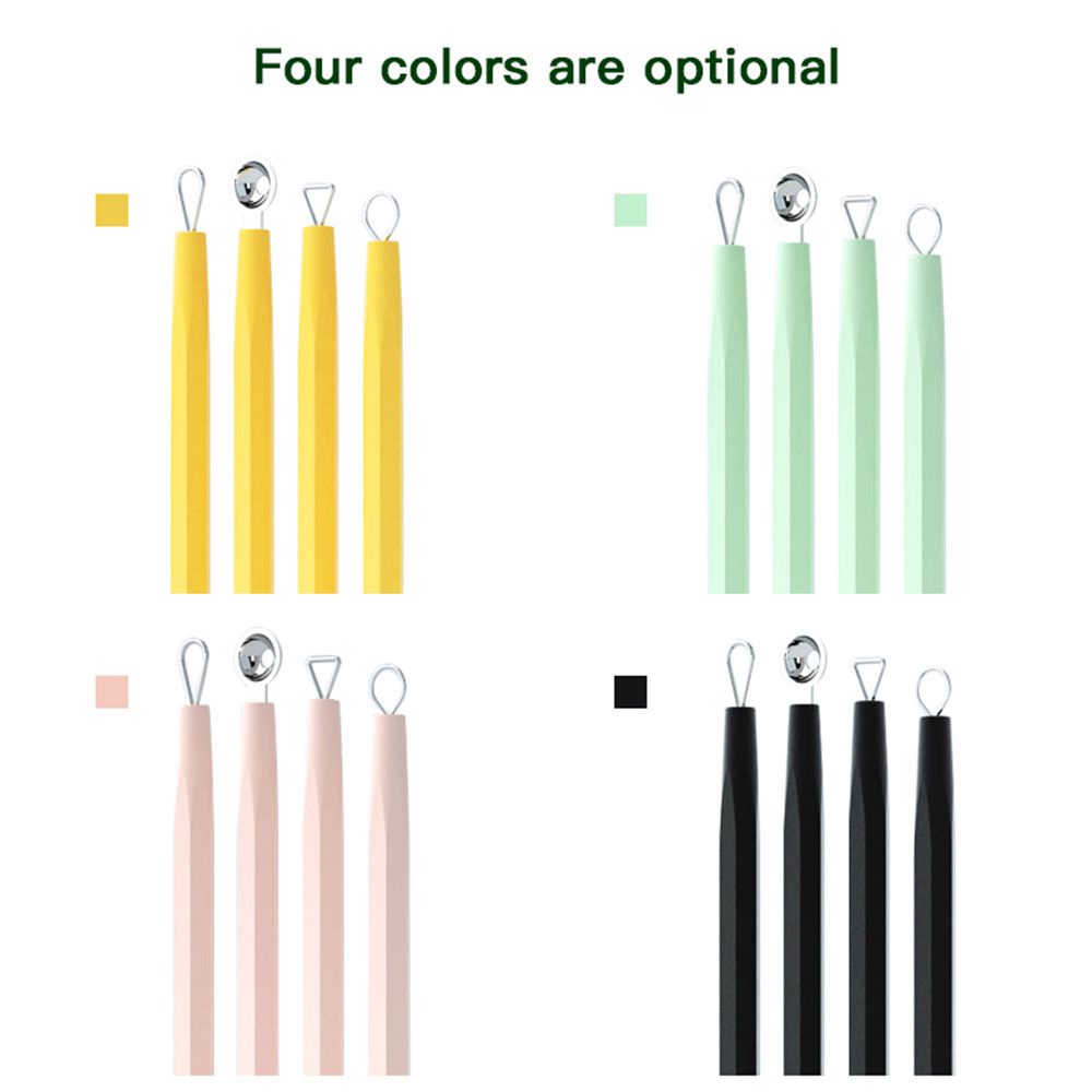 [Hàng mới về] Set dụng cụ nặn mụn hai đầu bằng thép không gỉ nhiều màu sắc tùy chọn