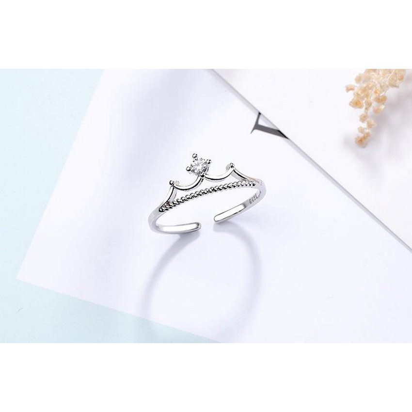 Nhẫn vương miện Queen sang trọng phụ kiện phong cách Hàn Quốc dễ thương