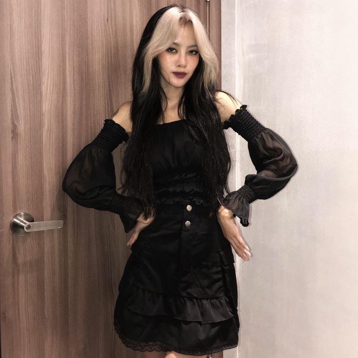 THE FANCE | Chân váy lưng cao kaki phối ren POUPEE SKIRT