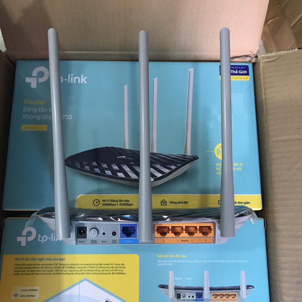 Bộ phát wifi Tp-Link Archer C20 AC750 mới 100% bảo hành chính hãng 2 năm | BigBuy360 - bigbuy360.vn