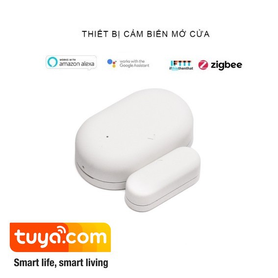 Cảm biến Mở cửa Zigbee Tuya Go / Smart Life - Có hỗ trợ Googhe Home, Alexa, IFTTT