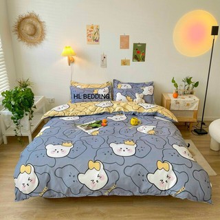 Bộ chăn ga Cotton poly thú cưng gấu vương niệm so sweet HL bedding chăn ga hàn quốc đủ màu đủ size miễn phí bo chun