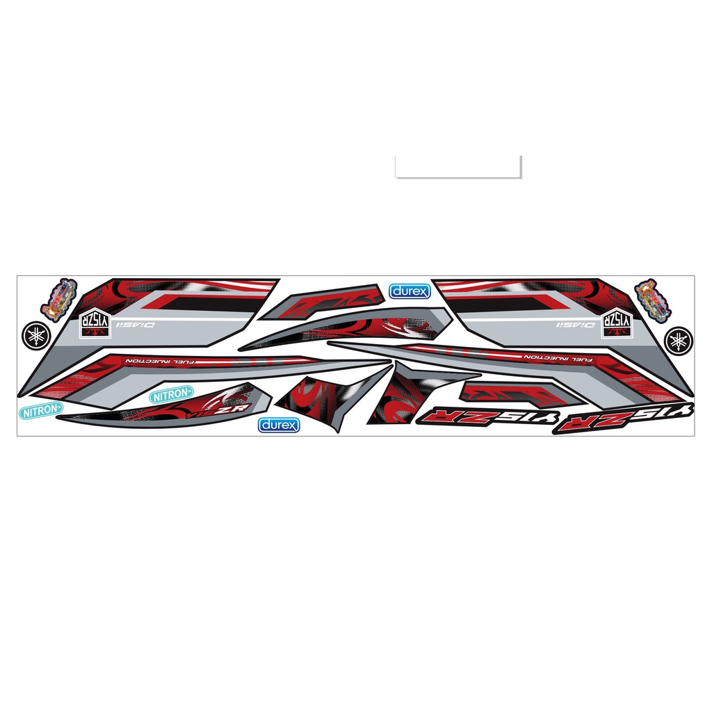 Tem Rời Exciter 150 mẫu Y15ZR màu đen đỏ xám trắng