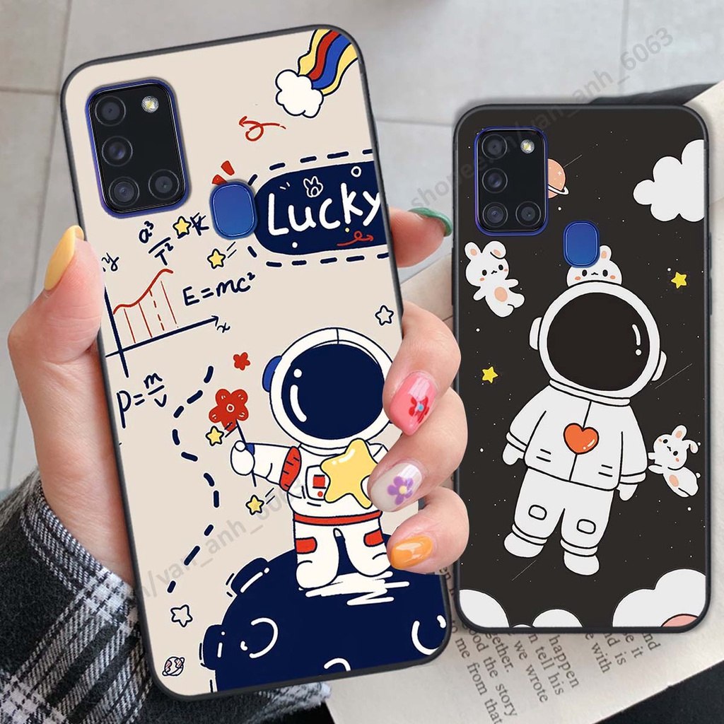 Ốp Samsung A21s hình bầu trời, phi hành gia đẹp, ốp lưng điện thoại samsung galaxy viền dẻo cao cấp