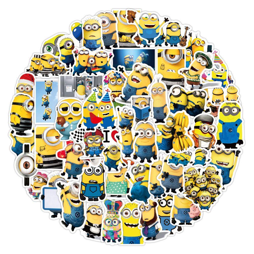 Sticker Dán Laptop / Điện Thoại / Ván Trượt Tự Dính Họa Tiết Hoạt Hình Anime Despicable Me Màu Vàng