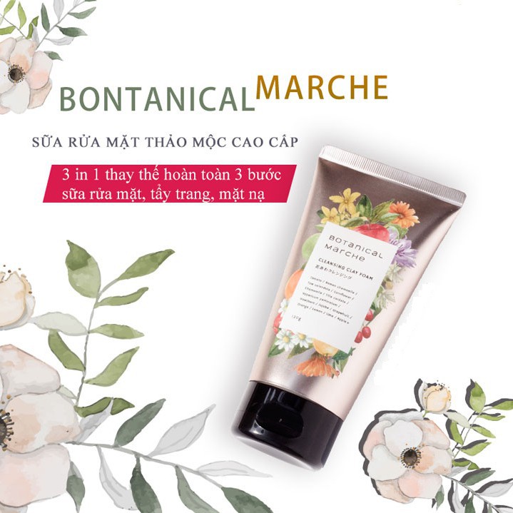SỮA RỬA MẶT THẢO MỘC BOTANICAL MARCHE 120G NHẬT BẢN [eva,angle,boutique]