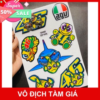 Hcm- ddxm-v12- 55 tem nổi, decal trang trí xe, tem dán xe máy, stick nổi