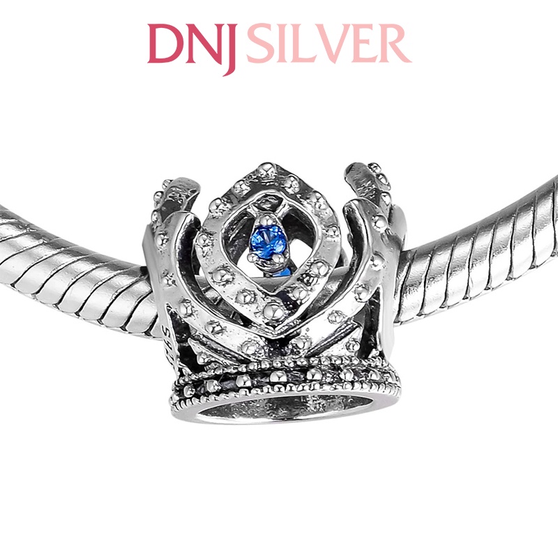 Charm bạc 925 cao cấp, hàng chuẩn bạc - Charm Disney Elsa crown openwork thích hợp để mix vòng tay charm - DN297