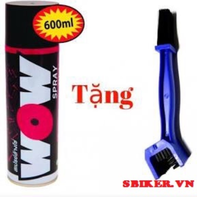 Combo Chai Xịt Dưỡng Sên M50 Ix50 Spider Wow Thunder - Tặng Bàn Chải Chà Sên 3D