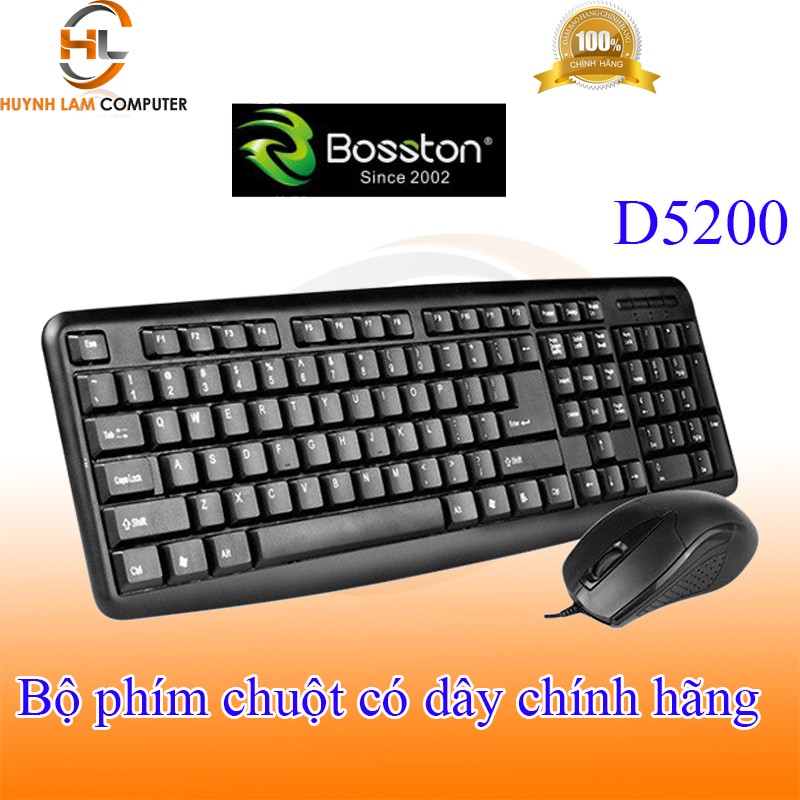 [Mã ELORDER5 giảm 10K đơn 20K] Bộ phím chuột có dây Bosston D5200 – VSP phân phối