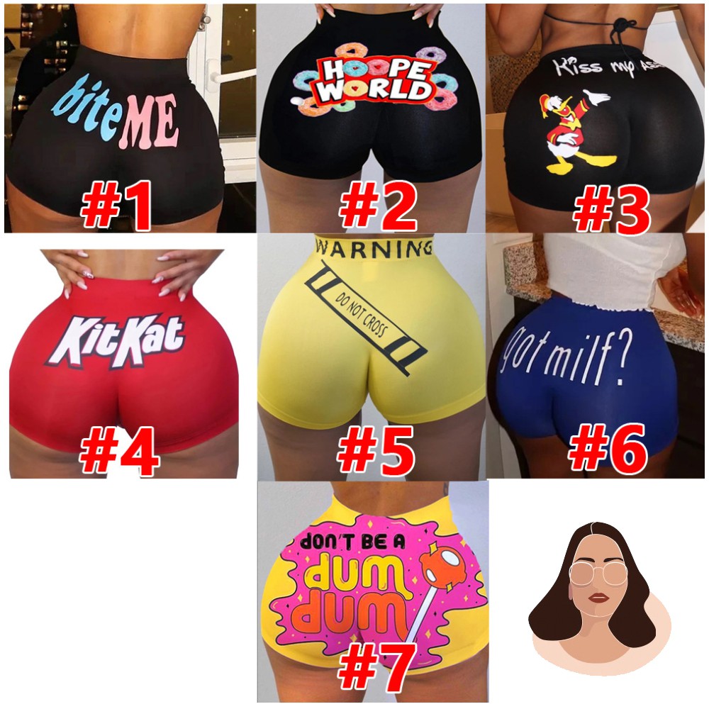 Quần biker nữ Nini Young quần đùi nữ mặc nhà có bigsize hoạ tiết hoạt hình | BigBuy360 - bigbuy360.vn