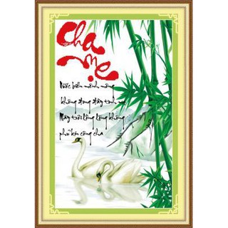 Tranh Thêu Chữ Thập 3D Nước Biển Mênh Mông Không Đong Đầy Tình Mẹ 222659 (KHÁCH TỰ THÊU) KT:49X72CM