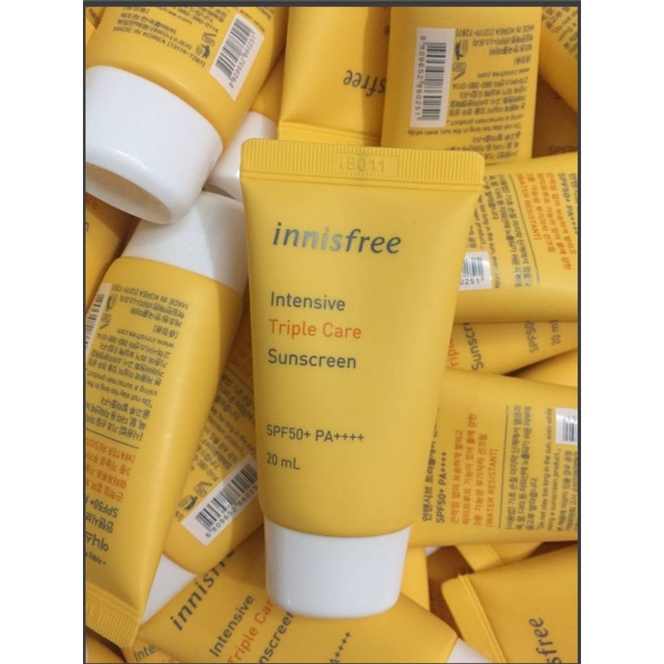 (MINI SIZE/FULL)Kem Chống Nắng Chống Trôi, Điều Chỉnh Tông Da Innisfree Intensive Triple-Shield Sunscreen SPF 50+/PA++++