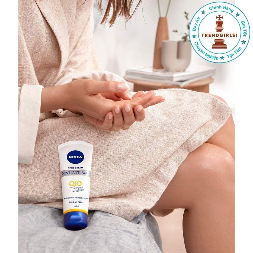Kem tay NIVEA Q10 Hand Creme 3in1 Anti-Age 75ml Đức dưỡng da tay dưỡng ẩm làm mềm cho da tay khô