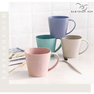 Ly cốc uống nước, uống sữa nhựa lúa mạch nhiều màu có quai cầm