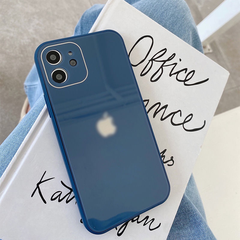 Ốp điện thoại kính cường lực 9H chống sốc bảo vệ Camera cho IPhone 13 12 11 Pro Max XSMax XR XS Max 7 8 Plus