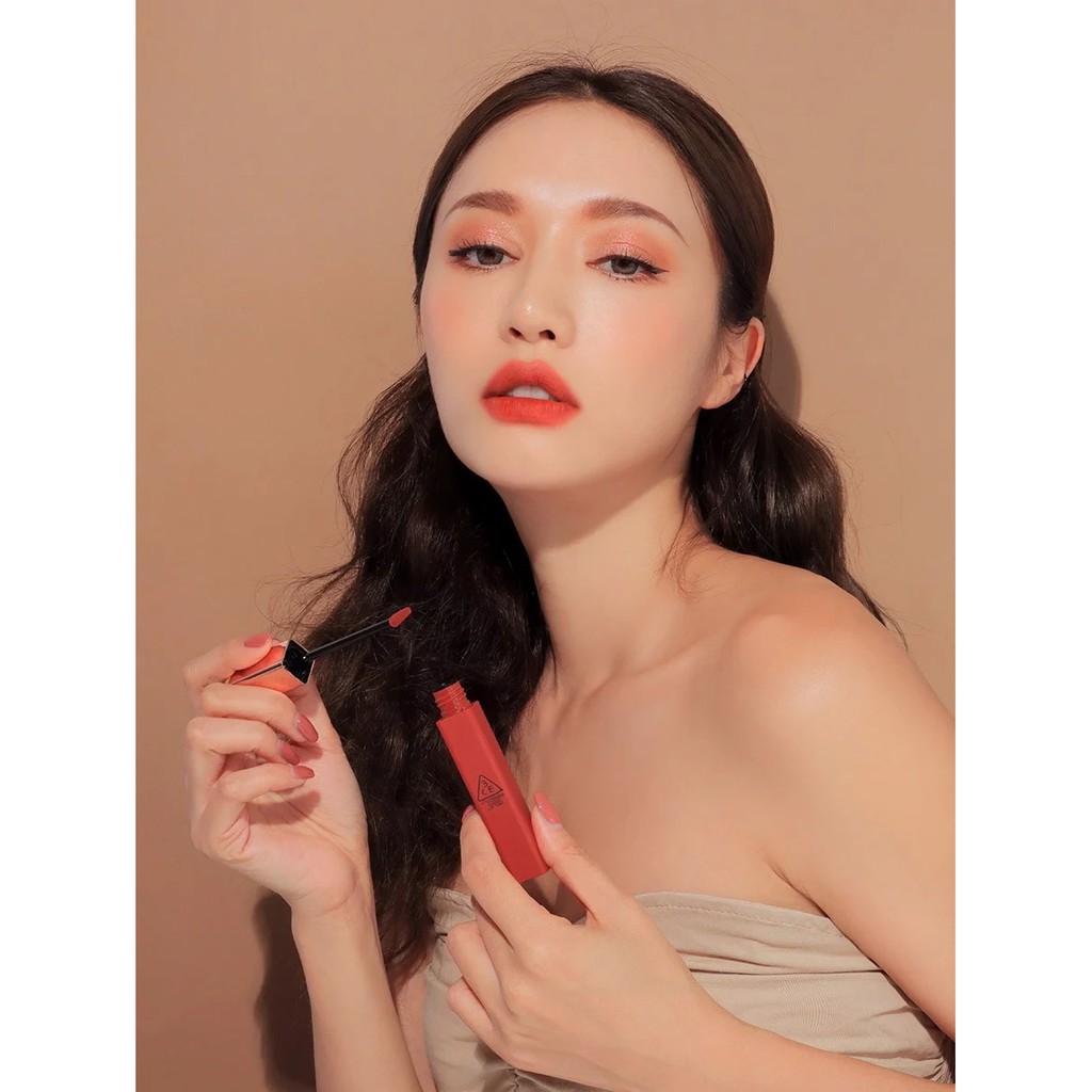 Son 3CE Kem Cloud Lip Tint Màu Peach Tease cam san hô