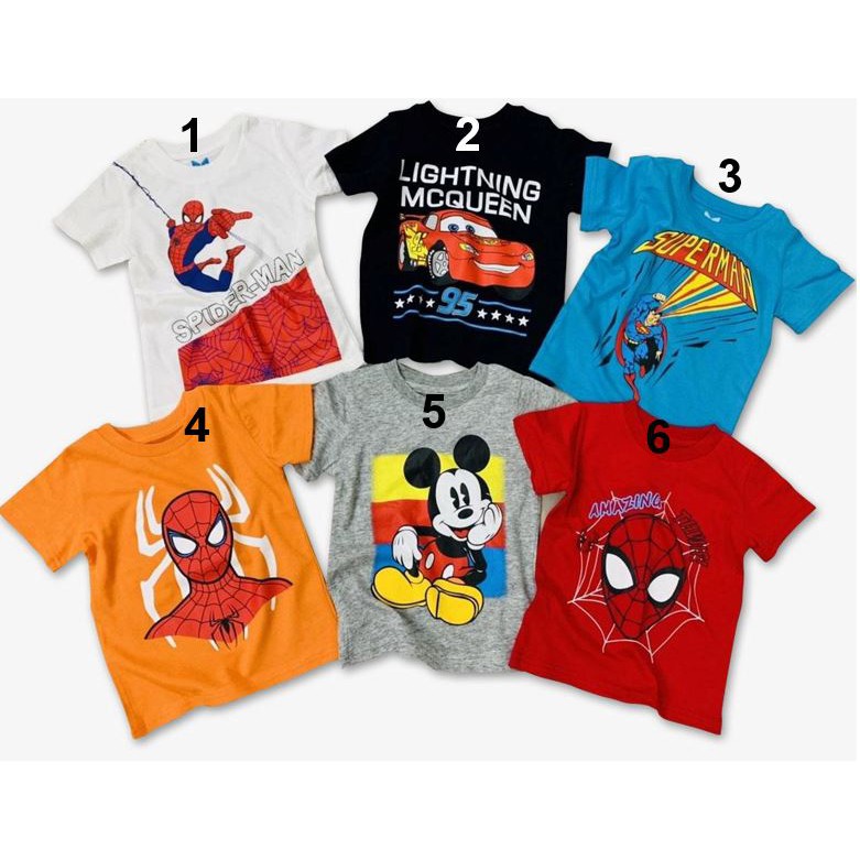 Áo thun bé trai [XUẤT DƯ] Marvel, Disney MinMax 9mth-5T (9-18kgs)