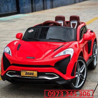 Ô tô điện đồ chơi trẻ em BABY-KID KUPAI-2020 4 động cơ dẫn động Ăc qui 12V7AH cho bé vận động ngoài trời Đỏ-Cam-Trắng