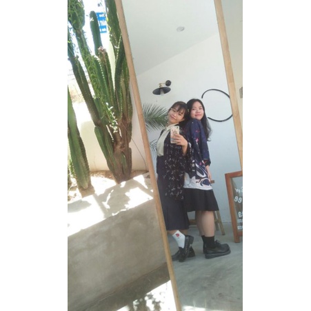 Áo khoác ngòai dáng kimono  voan hoa