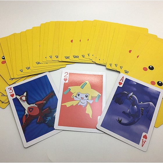 Bộ bài tây Pokemon Ocàng mua càng rẻ 54 lá 54 hình ngẫu nhiên khác nhau rất đẹp và xink xắn