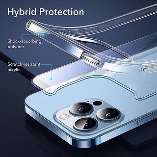 Ốp Lưng Cho iPhone 13 / 13 Pro / 13 Pro Max ESR Classic Hybrid Shock-Absorbing Case (Mặt Lưng Kính Cường Lực).