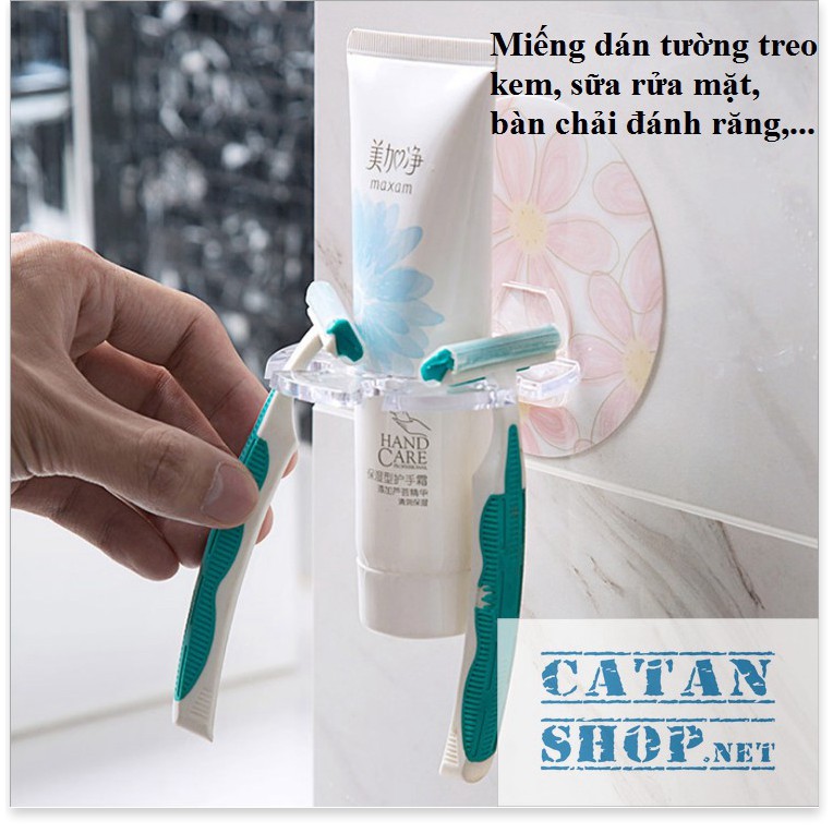 Miếng treo bàn chải đánh răng, kem, dao cạo râu, vật dụng gia đình dán tường GD288