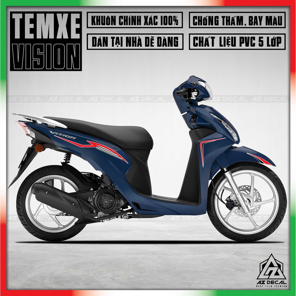 Tem Xe Vision | VS152009TC | Thiết Kế Tem Chỉ - Chống Nước, Chống Phai Màu