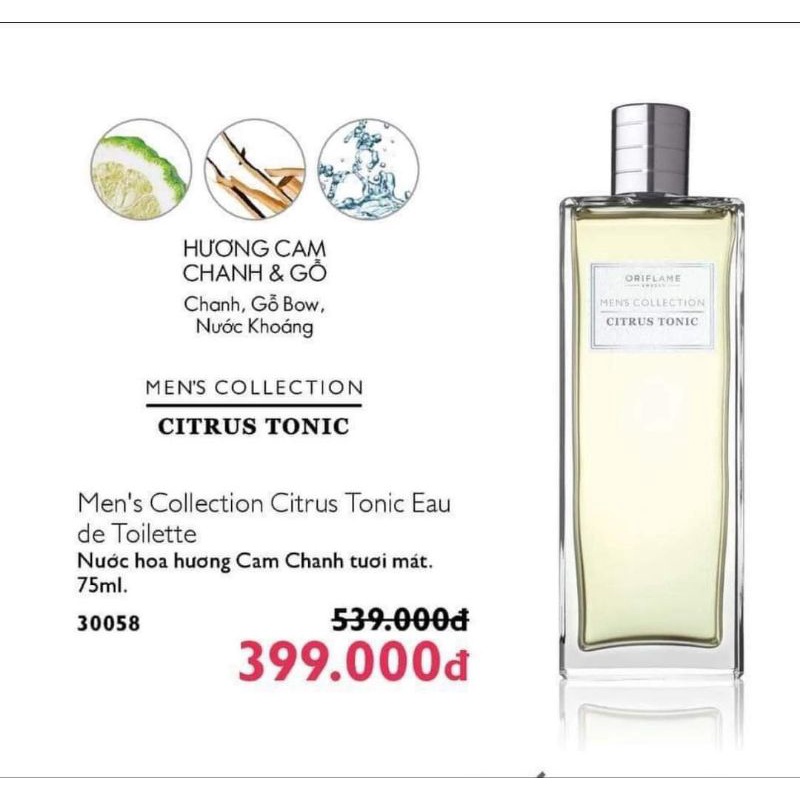 Nước hoa nam Mens’ collection Citrus Tonic Eau De Toilette