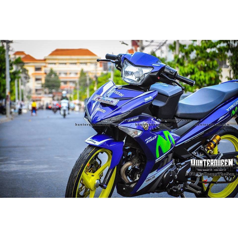 Tem rời dán xe Exciter 150. Movistar GP nổi bật. Bền màu, không bong tróc