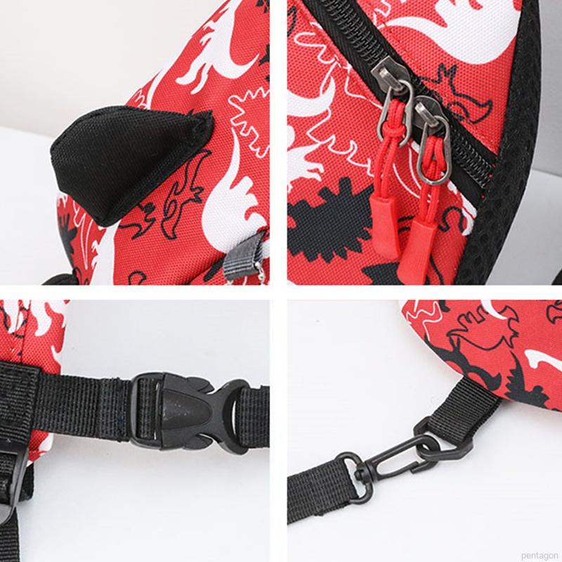 Ba lô vải canvas chống thất lạc hình khủng long dễ thương cho bé