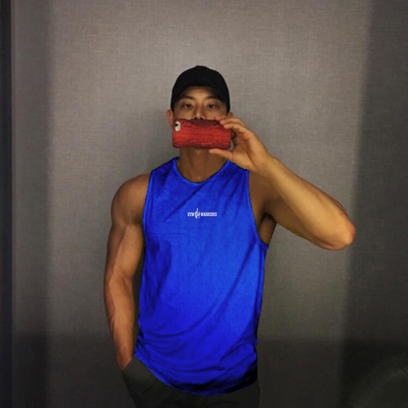 Áo ba lỗ lưới nhanh khô thời trang thể thao độc đáo dành cho nam 2021