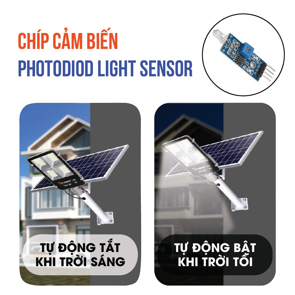 Đèn đường năng lượng mặt trời 200W, Đèn chiếu sáng đường phố, Bảo hành 2 năm tiêu chuẩn chống nước IP67