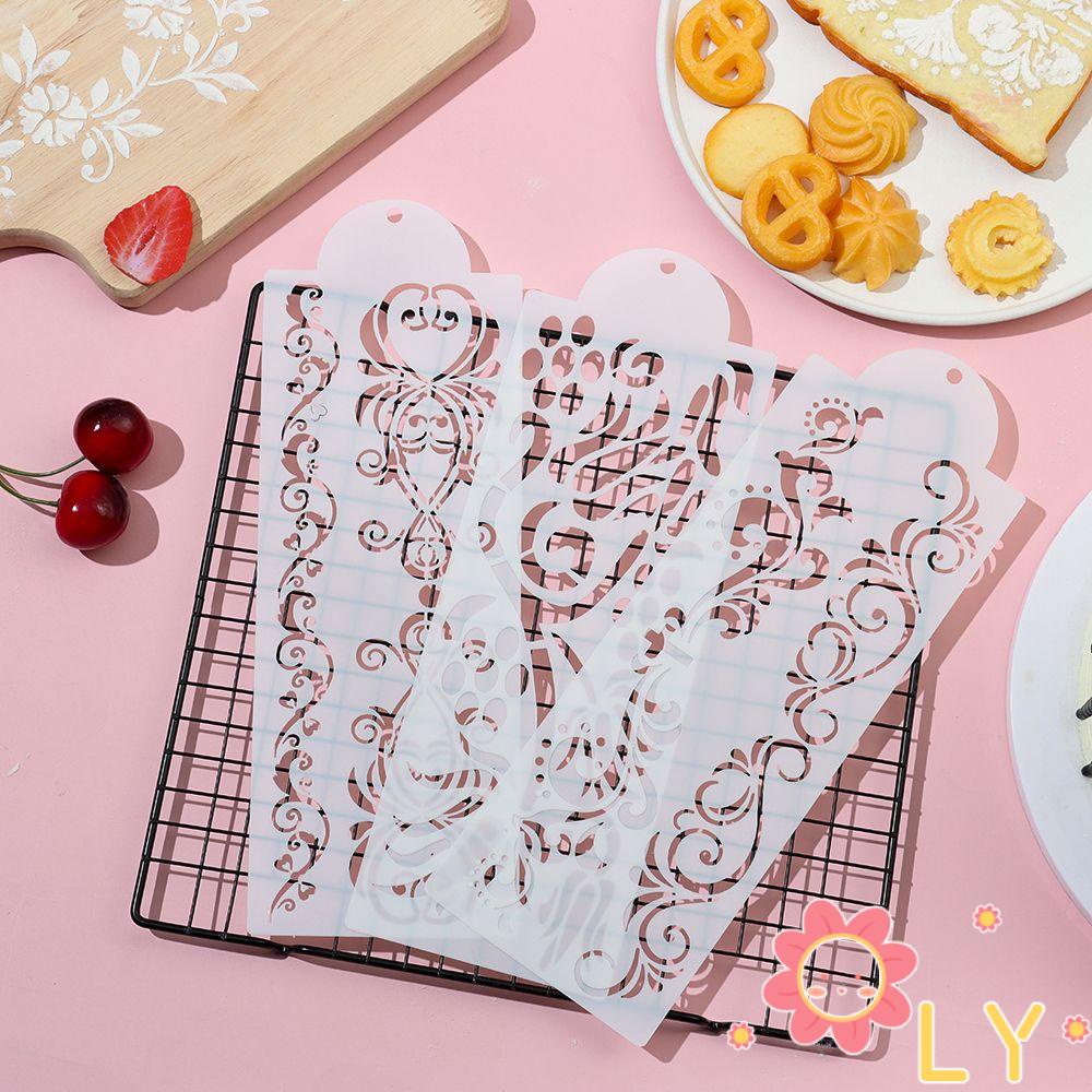 Khuôn Phun Trang Trí Bánh Kem DIY Họa Tiết In Rỗng