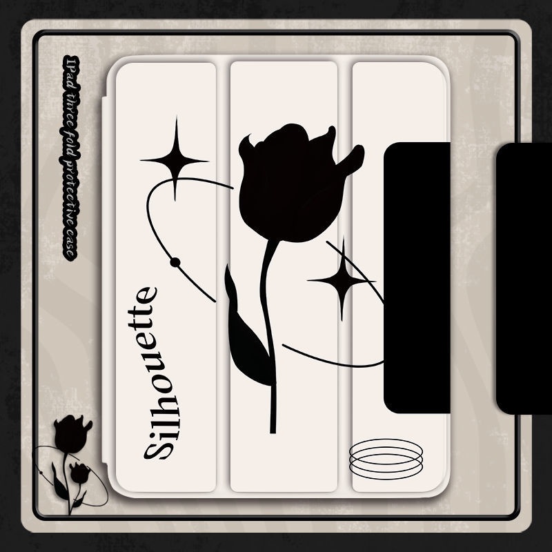 Ốp Máy Tính Bảng Gập Ba Khúc Có Khe Đựng Bút Cho Ipad Air 5 5 / 6 / 7 / 8 / 9th Gen Mini4 / 5 / 6 Air1 / 2 / 3 / 4 / 5 Pro 10.5 '' 11 '' 12.9 '' 2018 2020 2021