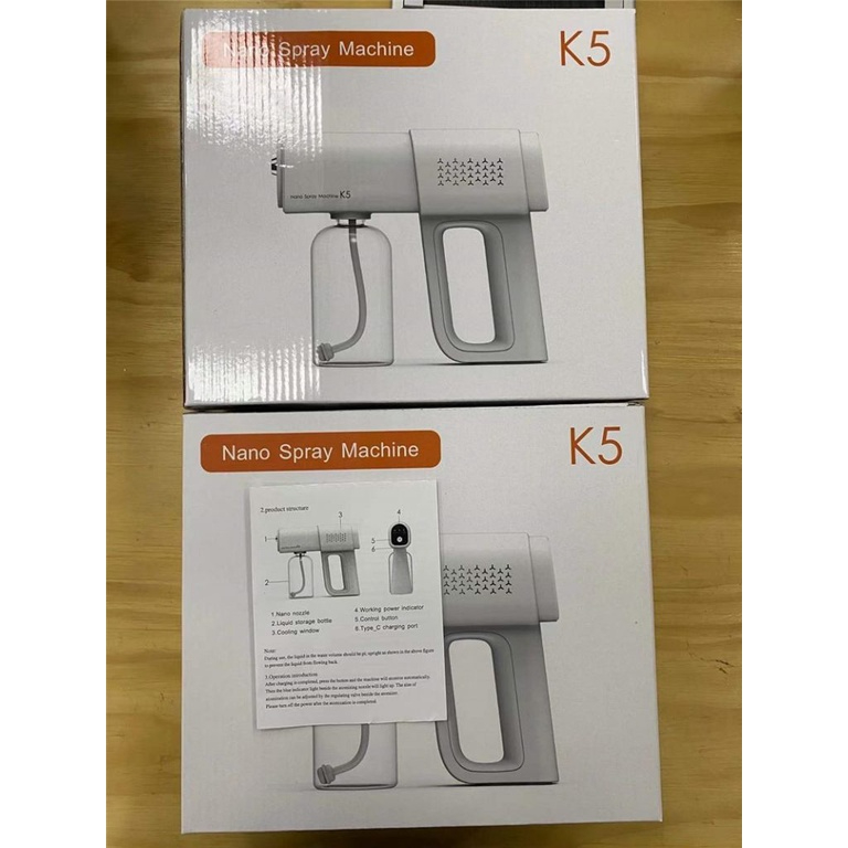 Súng Khử Khuẩn Phun Xịt Khử Sát Trùng Nano K5 Hàng Chuẩn In Laser UV