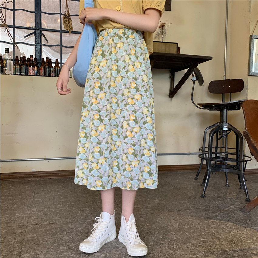 (Có sẵn) Chân váy hoa nhí dáng maxi kèm ảnh thật hàng Quảng Châu ulzzang | BigBuy360 - bigbuy360.vn