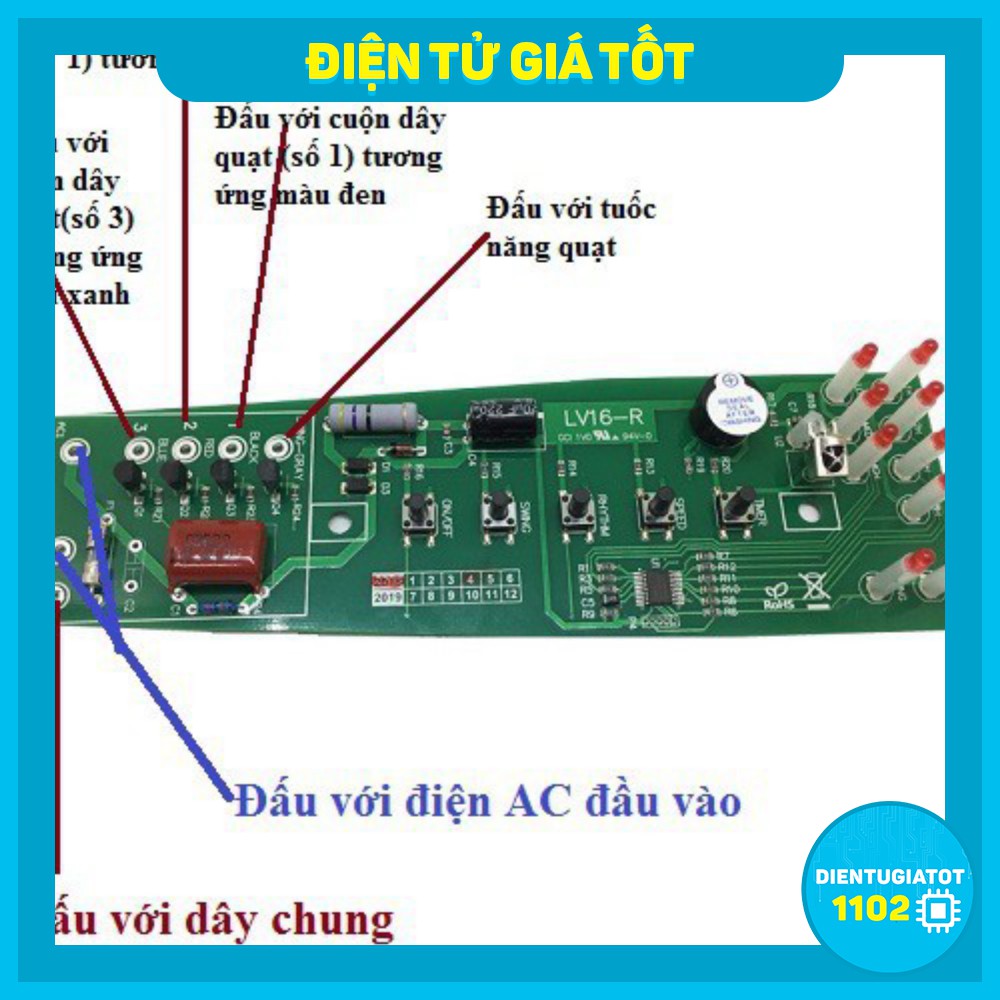 Mạch Quạt Điều Khiển Từ Xa Cho Mitsubishi LV16 RT/RR/RS