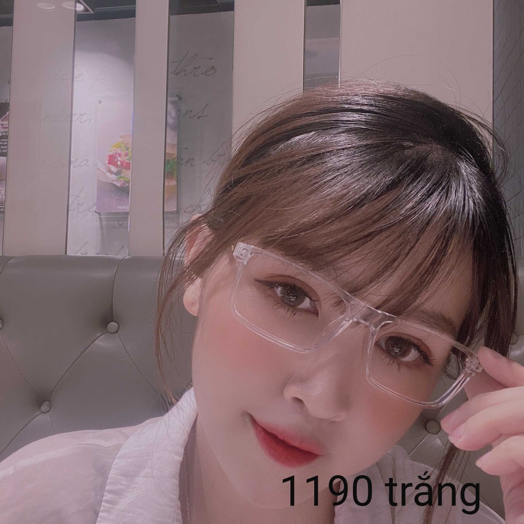 Gọng kính cận nam nữ cao cấp bền đẹp, Kính cận thời trang mắt vuông gọng nhựa dẻo 1190 | BigBuy360 - bigbuy360.vn