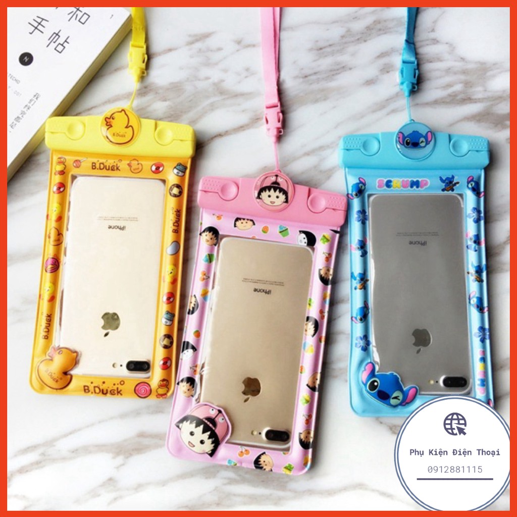 TÚI CHỐNG NƯỚC CUTE CHO ĐIỆN THOẠI CỠ DƯỚI 6.0 INCH IPHONE SAMSUNG...CÓ PHAO CẢM ỨNG ⚡Phụ Kiện Điện Thoại⚡️