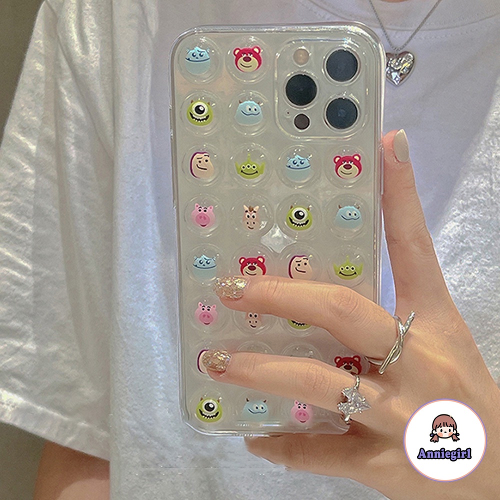 Ốp điện thoại nhựa TPU mềm trong suốt hình Toy Story 3D đáng yêu cho iPhone 14 13 12 11 pro max xr 7 plus