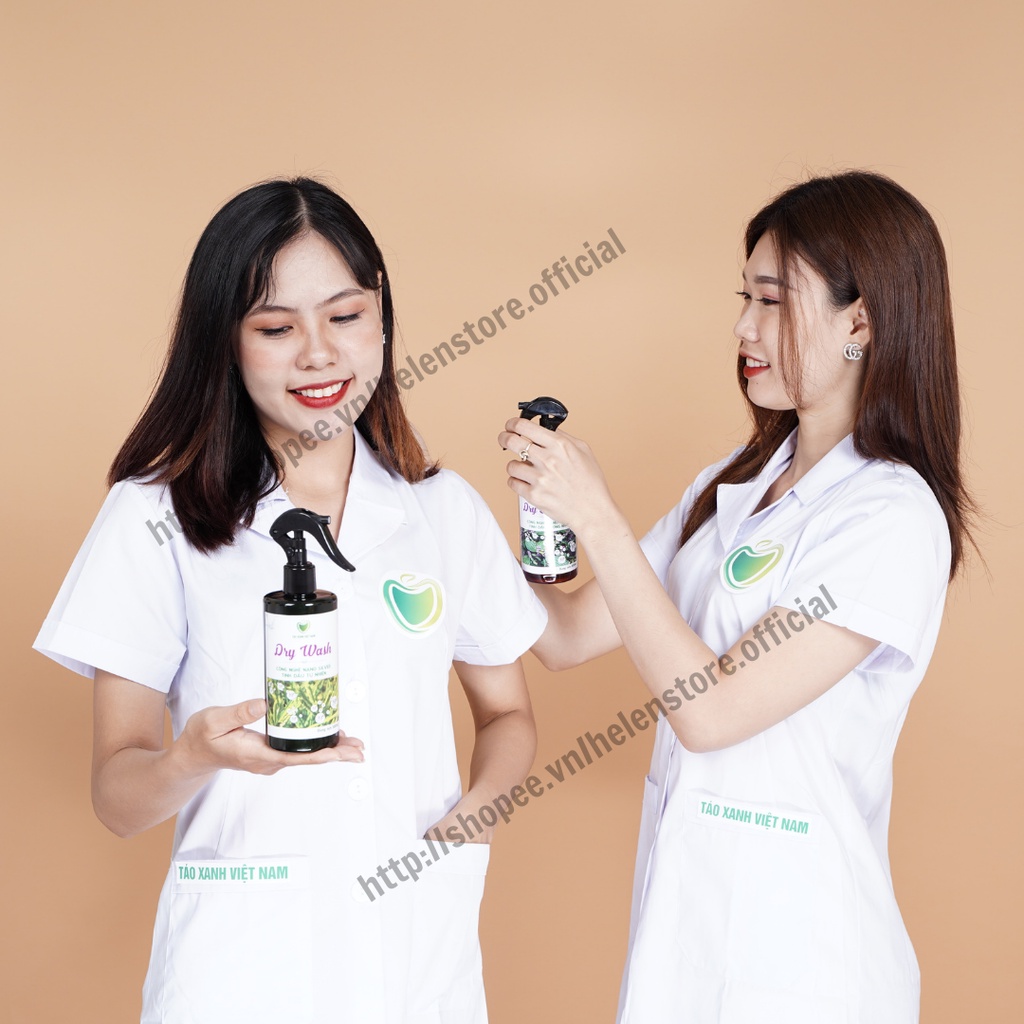 Tắm gội khô nano bạc cho người bệnh, phụ nữ sau sinh- Dry Shampoo &amp; Dry Wash Táo Xanh Việt Nam - Helen Store