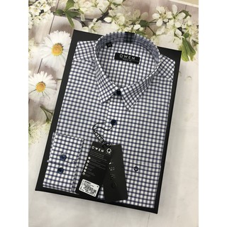 (OWEN SALE) ÁO SƠ MI NAM DÀI TAY OWEN MẪU MỚI KẺ CARO XANH DOBBY TRẮNG AR20852